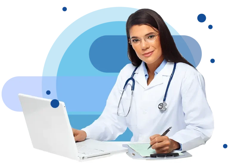 Female Doctor with Laptop